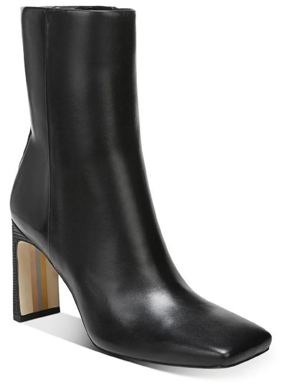 Sam Edelman Womens Anika Leather Square Toe Mid-Calf Boots